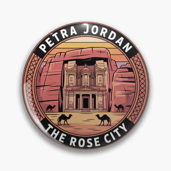 Item preview, Petra Jordan Adventure Badge – Desert Sunset Camel Patch Design designed and sold by Timeless Design.