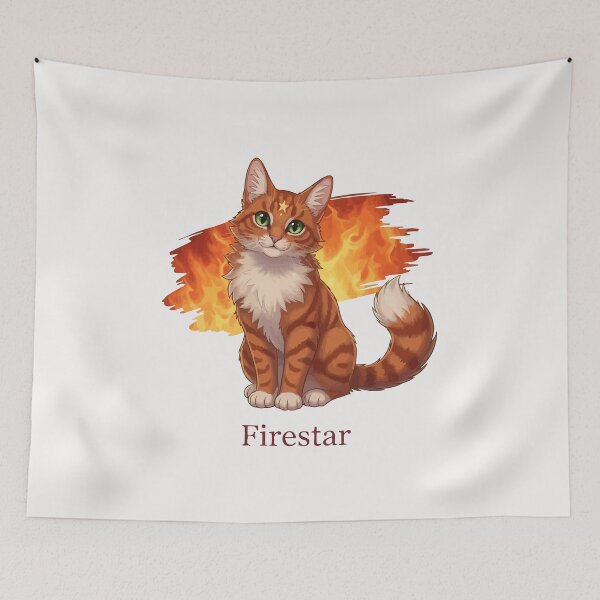 Item preview, Cute Chibi Firestar ThunderClan Warriors Cat Firepaw Leader Fanart designed and sold by StudioJohan.