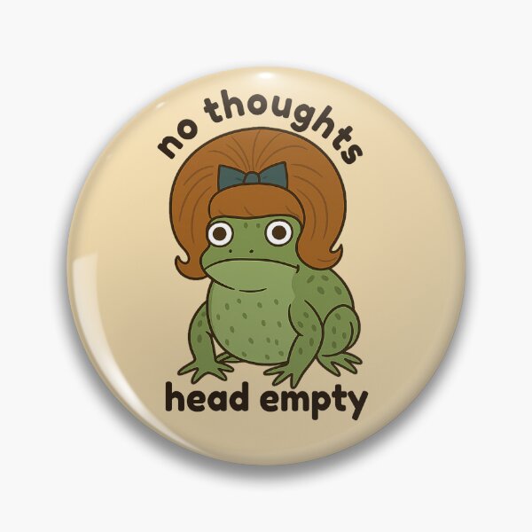 Item preview, Funny No thoughts Head empty Frog Meme designed and sold by GuigShop.