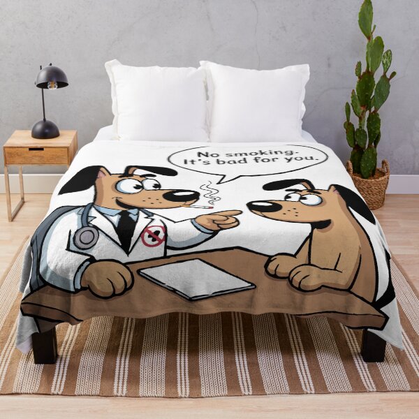 Item preview, Funny Dog Doctor No Smoking Cartoon – Dogtor Parody T-Shirt designed and sold by Uglyandcute.