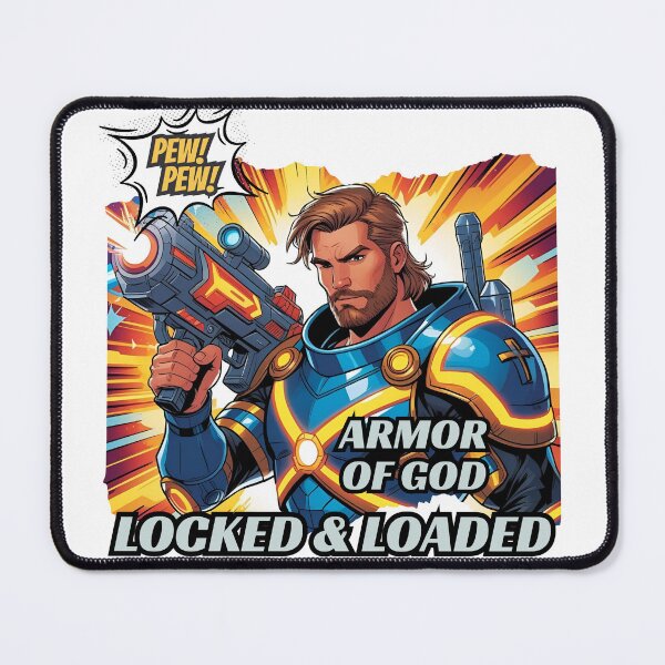 Item preview, Armor of God, Locked & Loaded. Pew! Pew! designed and sold by GiggleGooods.