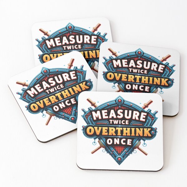 Item preview, Measure Twice Overthink Once designed and sold by KLERIKSTORE.