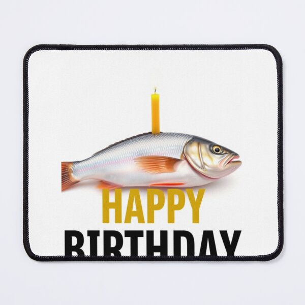 Item preview, Fish birthday cake funny prank meme gift weird designed and sold by CheeseBlueprint.