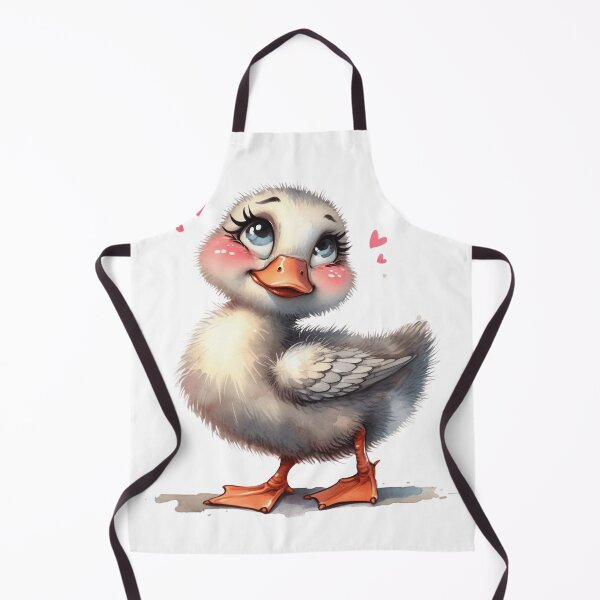 Item preview, Whimsical SMITTEN GIRLY DUCK – Surreal Farm Animal Art designed and sold by WHITE FLAME PRINTS.