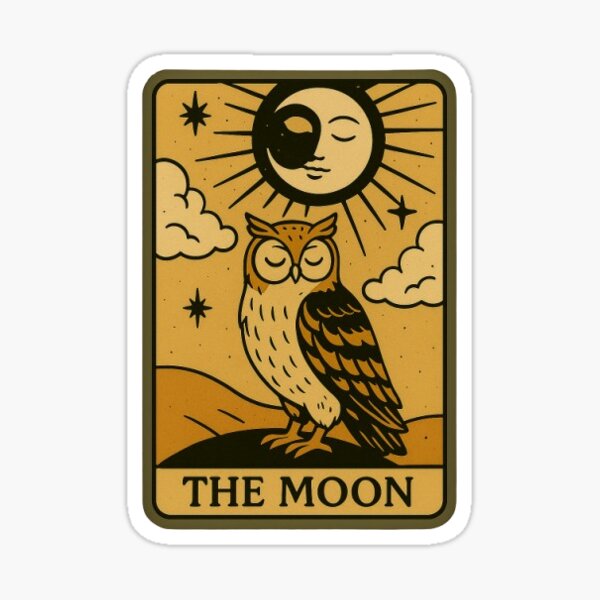 Item preview, Moon Owl Tarot Card designed and sold by minimalistashop.