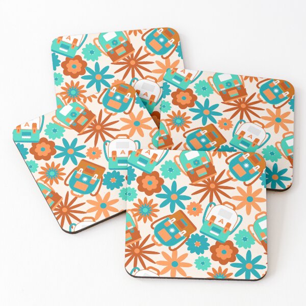 Item preview, Retro Floral Backpacks Pattern for School Notebooks designed and sold by FestivityFinds.