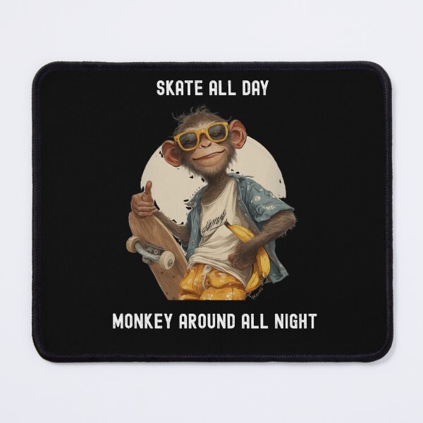 Item preview, Skate All Day Monkey Around All Night Funny Gifts for Monkeying Around designed and sold by WearwolfStudio.