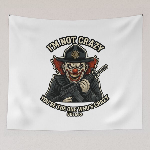 Item preview, Crazy clown with Air Force MTI tactical madness designed and sold by 8Bravo.