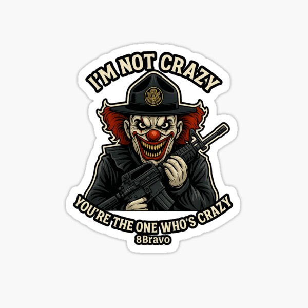 Item preview, Crazy clown with Air Force MTI tactical madness designed and sold by 8Bravo.