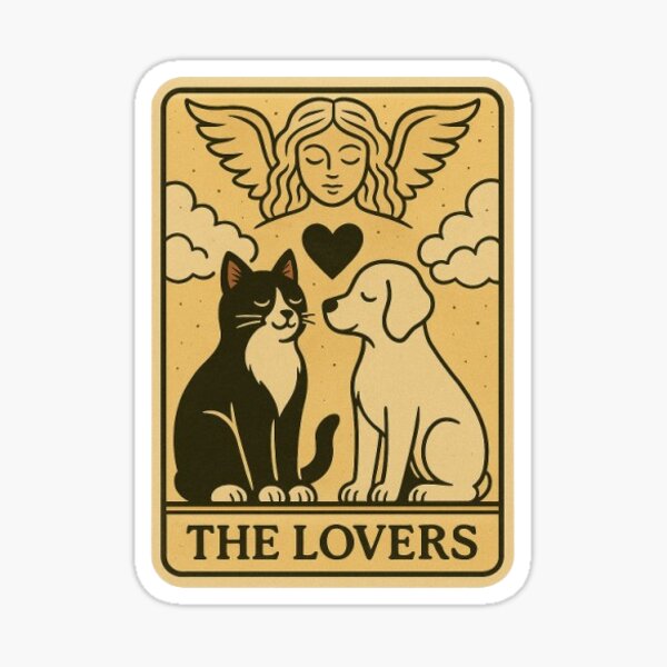 Item preview, The Lovers Tarot Card designed and sold by minimalistashop.