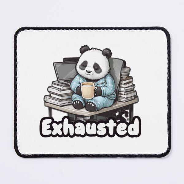 Item preview, Too Tired Panda Coffee Cute Lazy Morning Sticker Premium Cool Reloaded Trendy Best Gift designed and sold by Imaginarium of Chaos falcon88 .