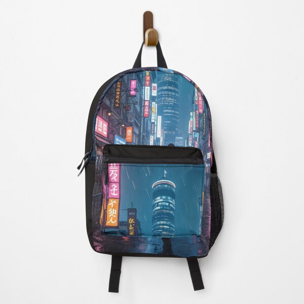 Item preview, Futuristic cyberpunk city wallpaper designed and sold by Planet Utoppia.