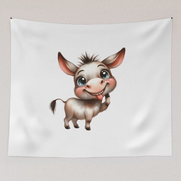 Item preview, Whimsical BABY DONKEY – Surreal Farm Animal Art designed and sold by WHITE FLAME PRINTS.