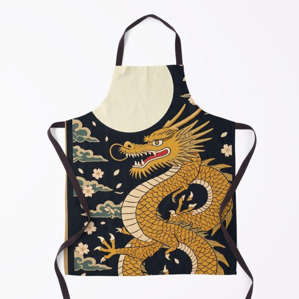 Item preview, Golden Moon Dragon – Ukiyo-e Japanese Fantasy Art designed and sold by Vandy Fullam.