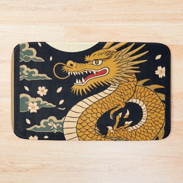 Item preview, Golden Moon Dragon – Ukiyo-e Japanese Fantasy Art designed and sold by Vandy Fullam.