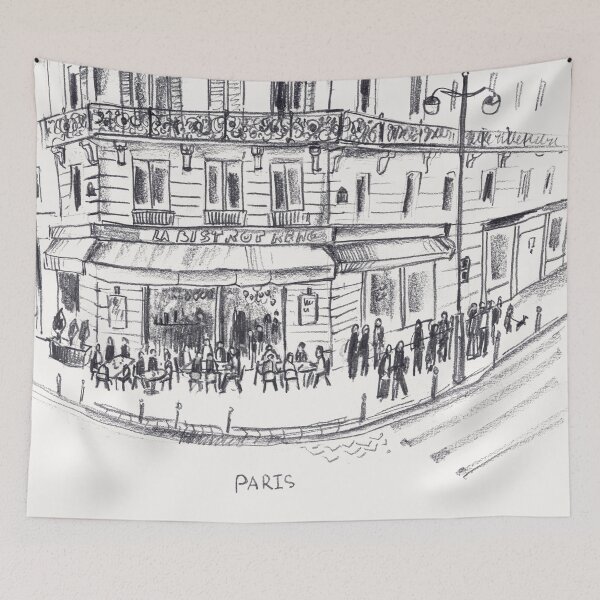 Item preview, Paris city street designed and sold by bokasin.