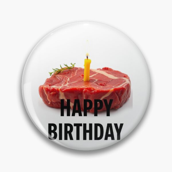 Item preview, Steak birthday cake funny prank meme gift weird designed and sold by CheeseBlueprint.