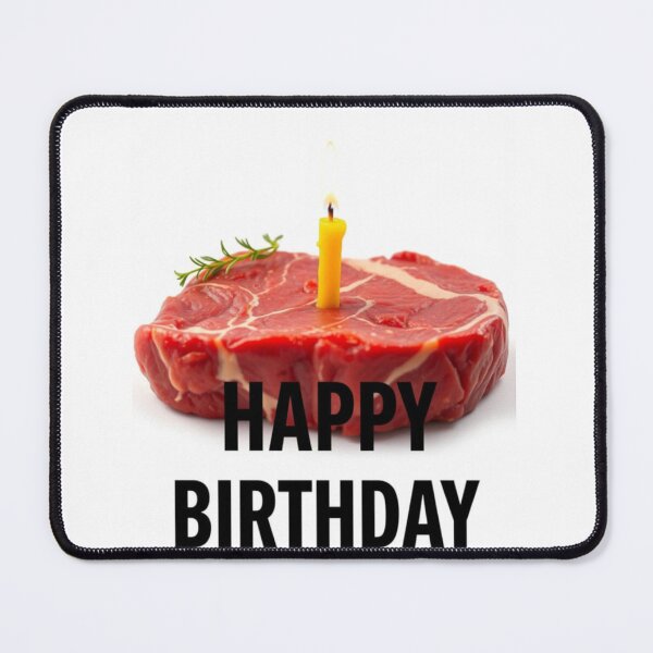 Item preview, Steak birthday cake funny prank meme gift weird designed and sold by CheeseBlueprint.