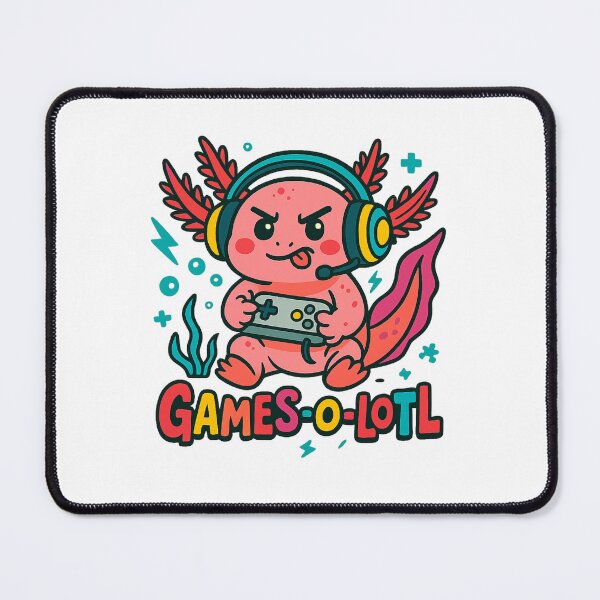 Item preview, Games-O-Lotl – Funny Gaming Axolotl Cartoon designed and sold by haitrieuic96.