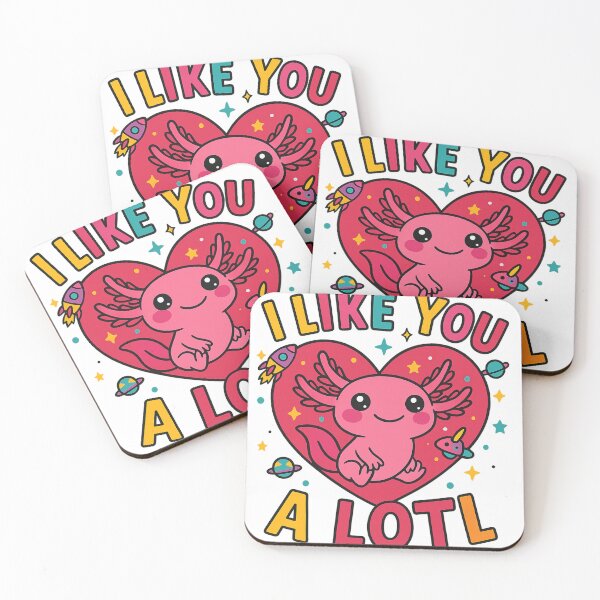 Item preview, I Like You A Lotl – Cute Axolotl Heart and Space Design designed and sold by haitrieuic96.