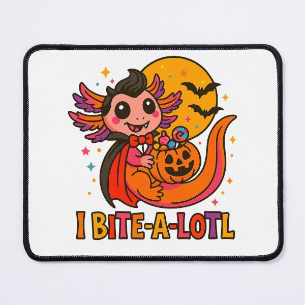 Item preview, I Bite-A-Lotl – Colorful Vampire Axolotl Halloween Design designed and sold by haitrieuic96.