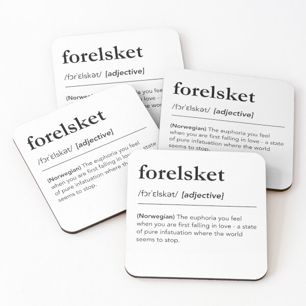 Item preview, Forelsket | Danish Definition of Falling in Love designed and sold by lagunaklein.