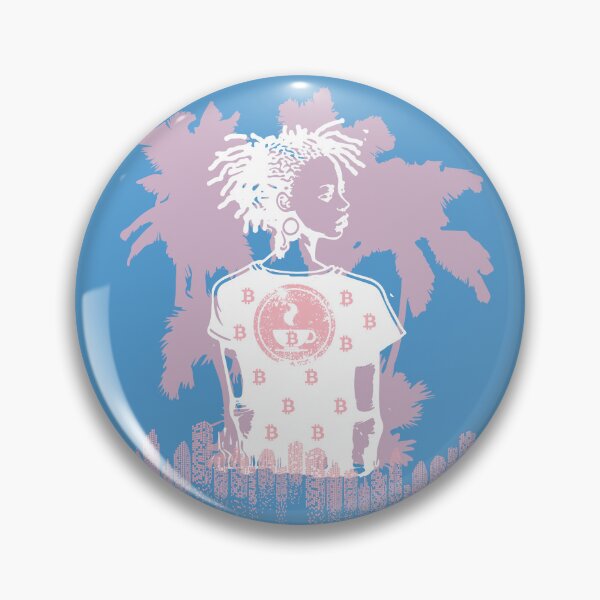Item preview, Bitcoin & Coffee under Palm Trees - Pink designed and sold by Silvernuit.