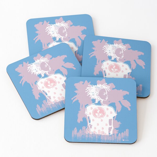 Item preview, Bitcoin & Coffee under Palm Trees - Pink designed and sold by Silvernuit.