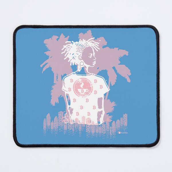 Item preview, Bitcoin & Coffee under Palm Trees - Pink designed and sold by Silvernuit.