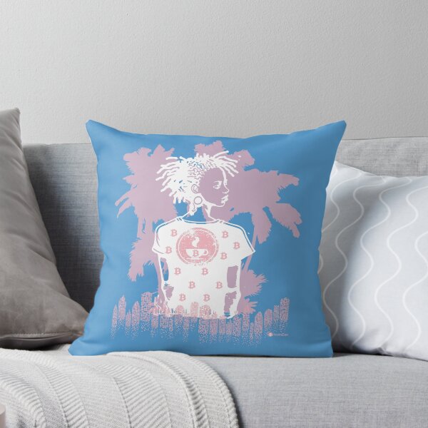 Item preview, Bitcoin & Coffee under Palm Trees - Pink designed and sold by Silvernuit.