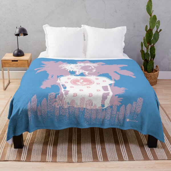 Item preview, Bitcoin & Coffee under Palm Trees - Pink designed and sold by Silvernuit.