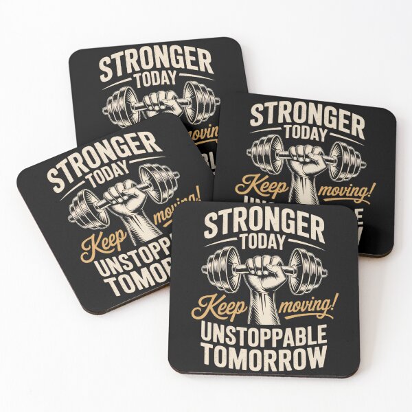 Item preview, Stronger Every Step – Fitness Motivation for Runners and Gym Warriors designed and sold by robyclub.