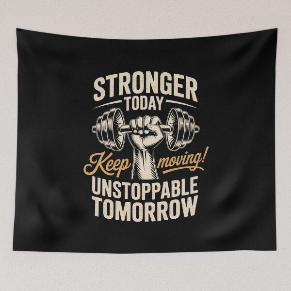 Item preview, Stronger Every Step – Fitness Motivation for Runners and Gym Warriors designed and sold by robyclub.
