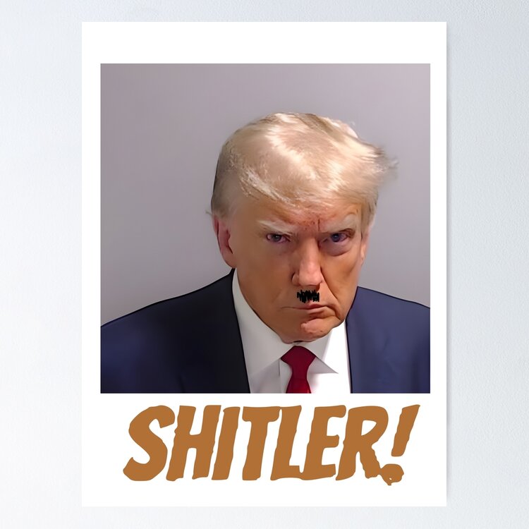 Mug Shot of Shitler Trump  Sticker