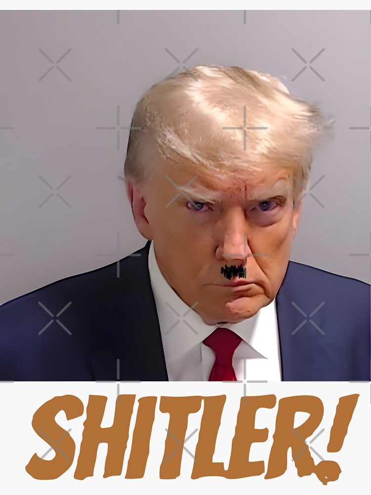 Mug Shot of Shitler Trump  Sticker
