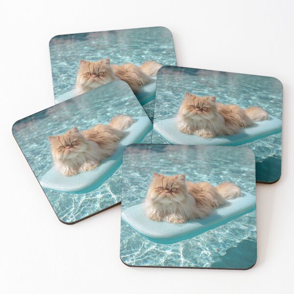 Item preview, Persian Cat on Pool Float 01 designed and sold by Elisabeth Lucas.