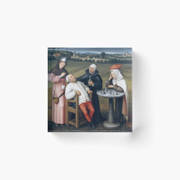 Item preview, An original oil painting of a medieval doctor with a patient. Bosch designed and sold by KALEIDOSCOPE UK.