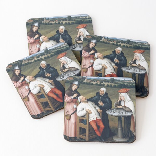 Item preview, An original oil painting of a medieval doctor with a patient. Bosch designed and sold by KALEIDOSCOPE UK.