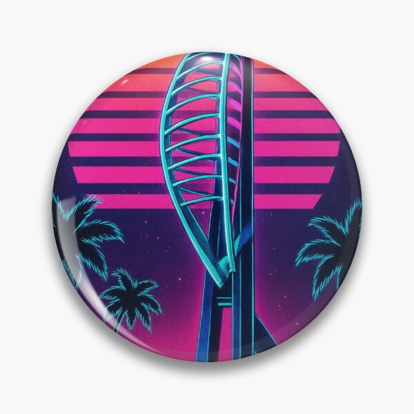 Item preview, 80s retro Portsmouth Spinnaker tower neon future designed and sold by Retro 80s Vibes.