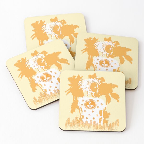 Item preview, Bitcoin & Coffee under palm trees - orange designed and sold by Silvernuit.