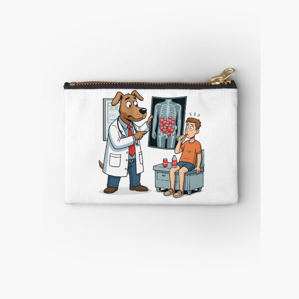 Item preview, Funny Dog Doctor X-Ray T-Shirt – Soda Cans in Intestines Cartoon Design designed and sold by Uglyandcute.