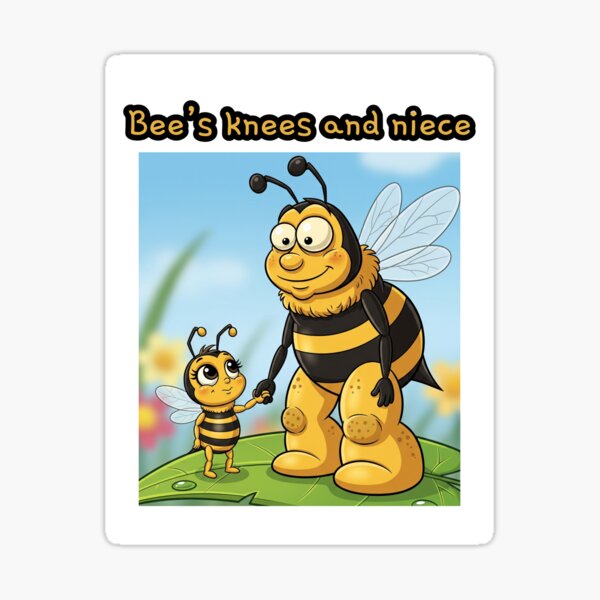 Item preview, Bee's knees and niece designed and sold by Pop, Culture and Stuff.