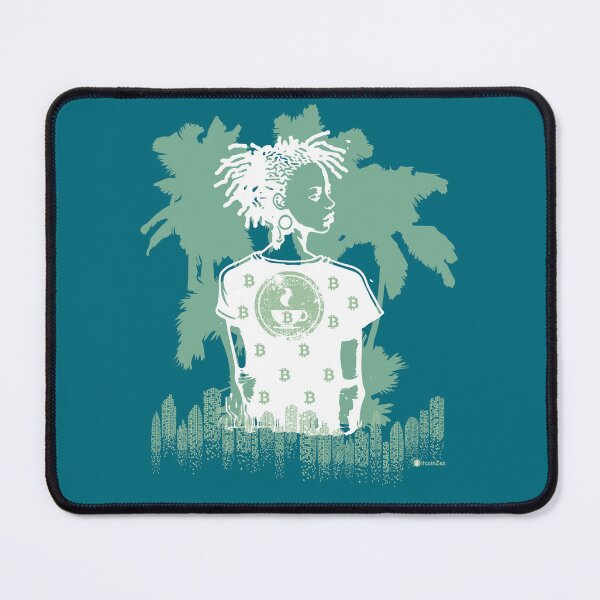 Item preview, Bitcoin & Coffee under palm trees - pastel green designed and sold by Silvernuit.