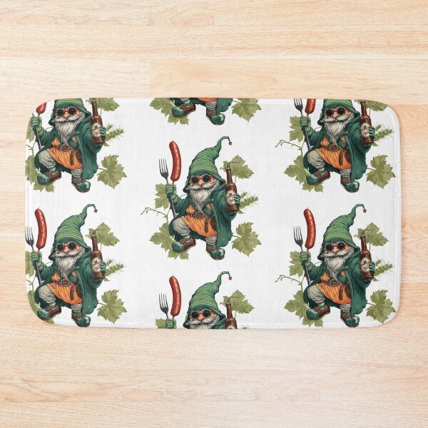 Item preview, Funny German Gnome Holding Bratwurst and Beer designed and sold by Anastasiia Yurevych.