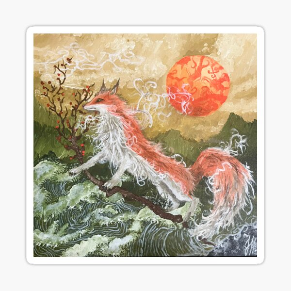 Item preview, Kitsune and Blood Moon designed and sold by milkthoney.