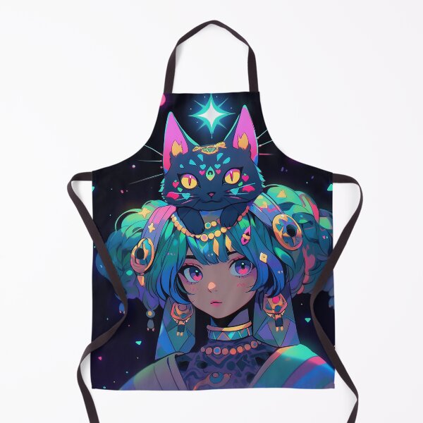 Item preview, Anime Girl with Mystical Cat Crown designed and sold by bubblegoth.