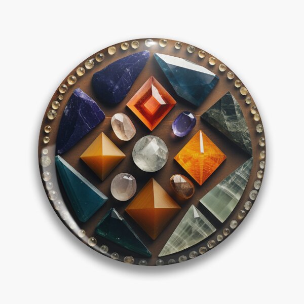 Item preview, mixed facets gemstone grid in golden ratio designed and sold by EarthenEmbers.