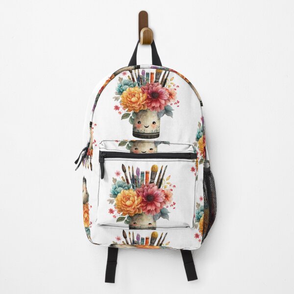 Item preview, Watercolor Art Pot with Flowers and Artist Tools designed and sold by Anastasiia Yurevych.