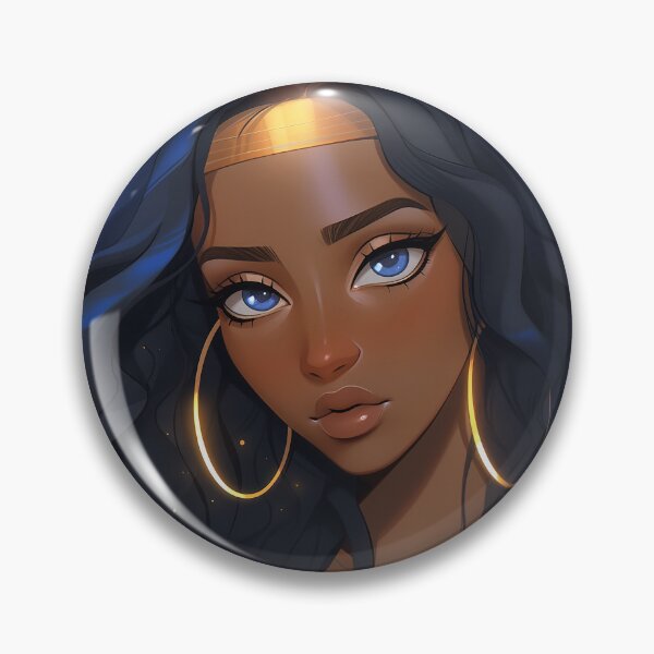 Item preview, Elegant Anime Woman with Blue Eyes designed and sold by bubblegoth.