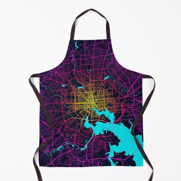 Item preview, Baltimore City Map of Maryland, USA - Neon designed and sold by deMAP.